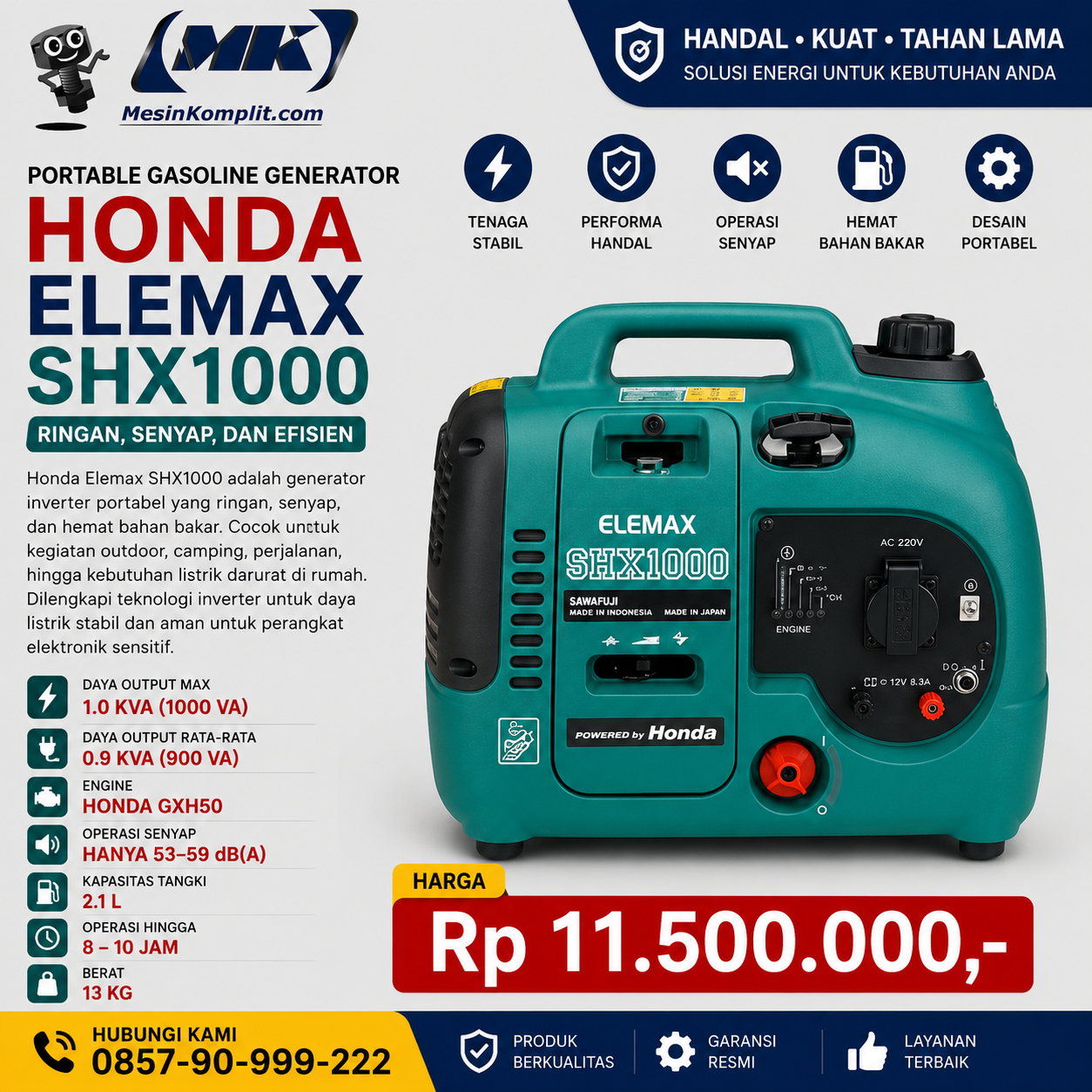 Genset Honda Silent Elema...